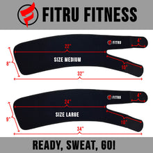 Load image into Gallery viewer, fitru thigh trimmer size infographic