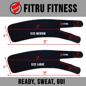 fitru thigh trimmer size infographic