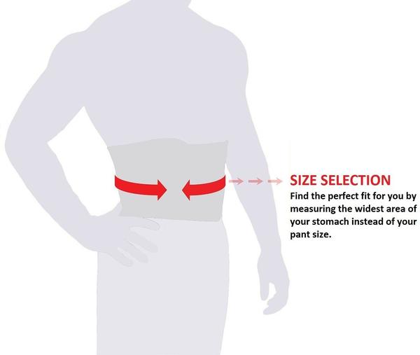Fitru Waist Trimmer Sauna Ab Belt For Women & Men - Waist Trainer Stomach  Wrap Black XL: 10 X 50